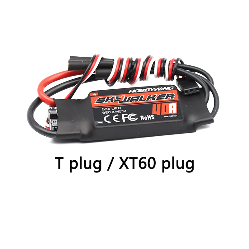 

Контроллер скорости Hobbywing Skywalker 40A BLHeli ESC с UBEC 2-3S для радиоуправляемых F450 F550 FPV квадрокоптеров радиоуправляемых самолетов вертолетов