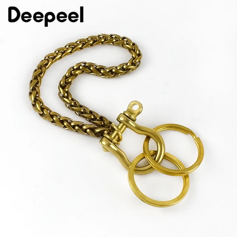 6mm Fashion Solid Brass Men Trousers Belt Chains O Ring Buckles Wallet Chain Keychain Decor Metal Buckle DIY Snap Hook | Багаж и сумки