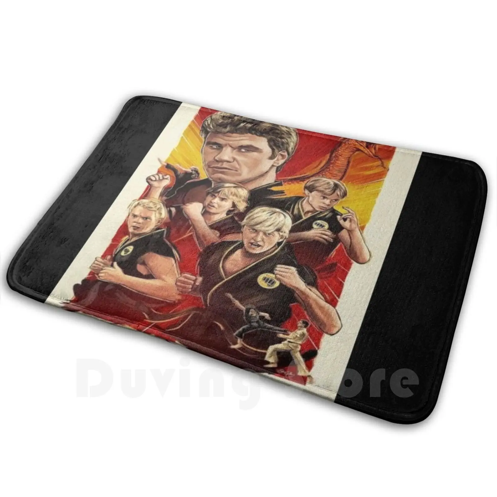 

80s Martial Arts Movie Carpet Mat Rug Cushion Soft Karate Kobra Kai Dojo Karate Kid California Bonsai Tree Est 1984