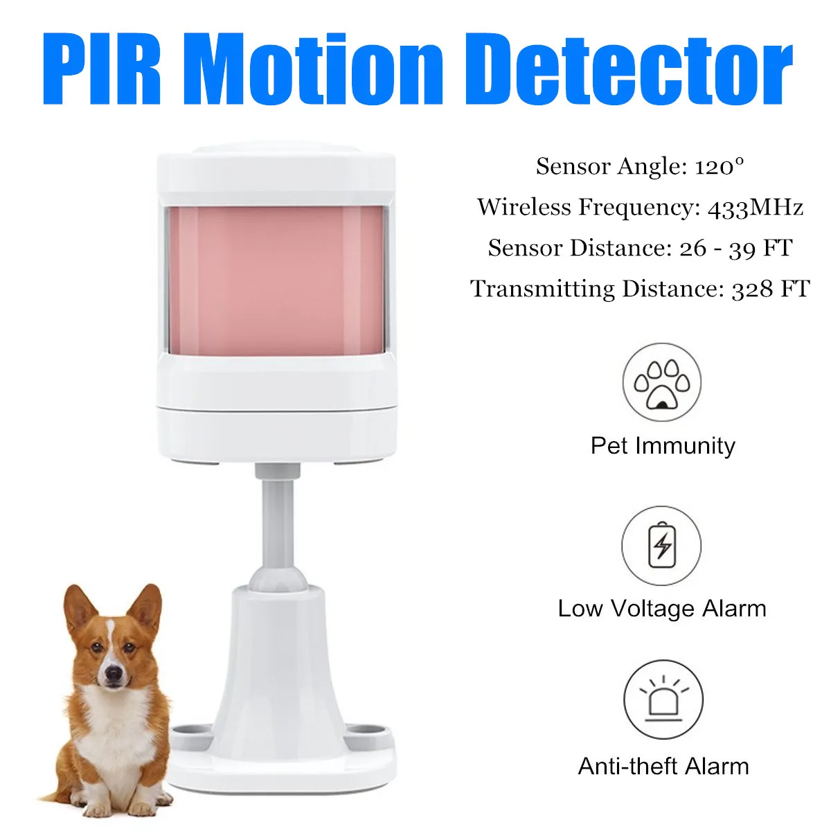 

Wireless Mini PIR Motion Sensor Alarm Detector Human Body Sensor With Swivel Base For Tuya Smart Home Security Alarm System