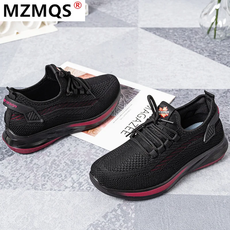 

2021 Fashion Women's Shoes Autumn Lace-up Mesh Sneakers Women's Comfortable Breathable Lightweight Casual Shoes Large Size 36-41