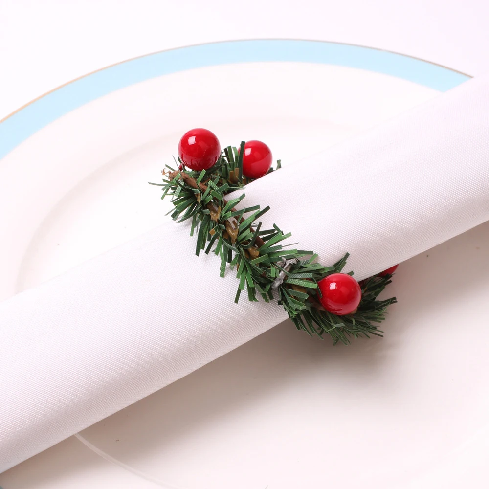 1 шт. кольцо для салфетки в виде венка с ягодами | Дом и сад
