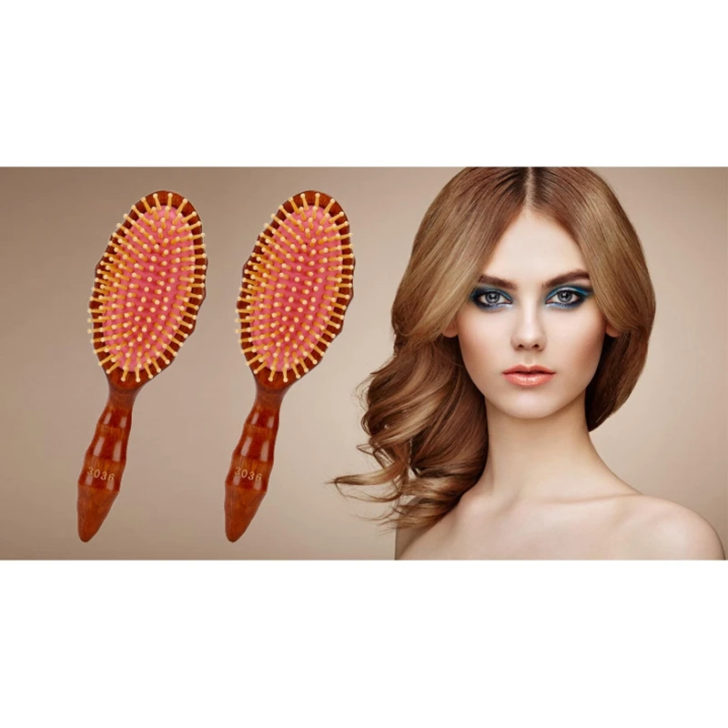 

Hair Brush, Wooden Hair Brushes Detangler Brush For Massage Scalp, Anti-Static, Healthy Hair Growth