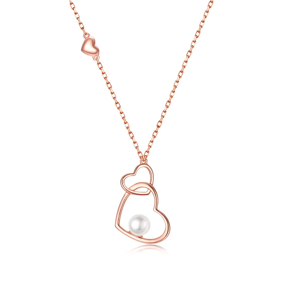 

ZOCAI Fine S925 Sliver Heart Pearl Necklace Choker Pendant Chain Adjustment Accessories Chain for Women Jewelry for Girls Lovers