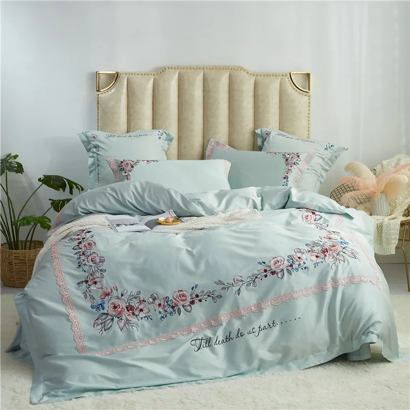 Комплект постельного белья из египетского хлопка с классической вышивкой | Дом и