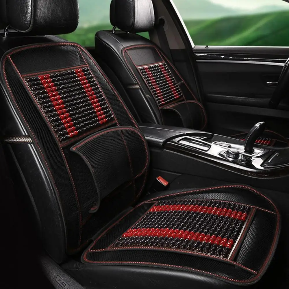 

40% Hot Sales!!! Universal Massage Wood Beads Car Seat Cover Summer Cooling Mesh Cushion Mat