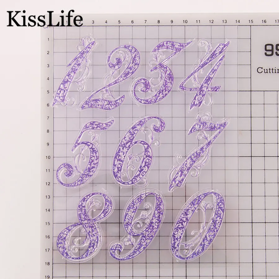 1 лист силиконовые штампы для скрапбукинга 0-9 дюймов |