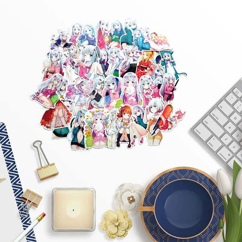 

37 pieces of Japanese manga Eromanga teacher graffiti stickers cartoon suitcase decoration