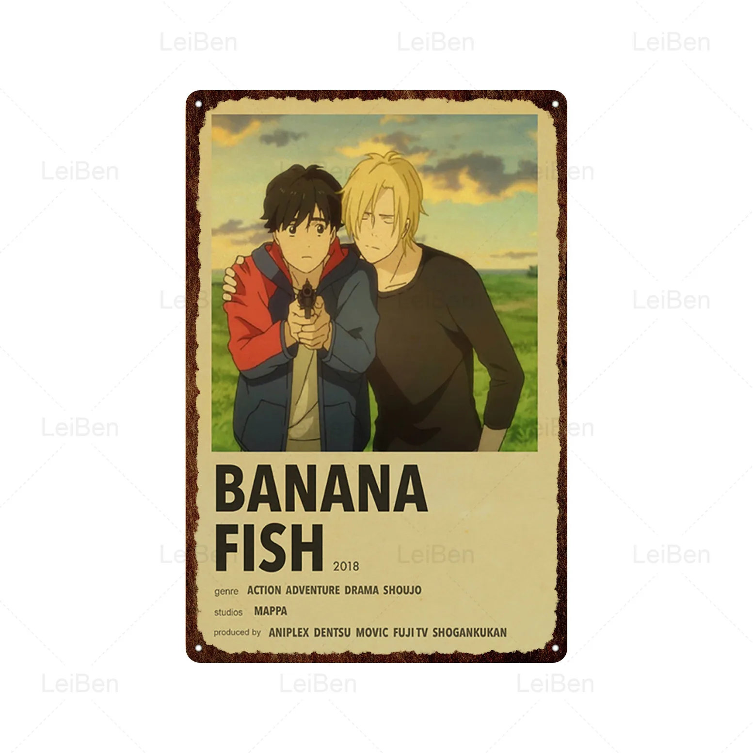 Аниме металлическая пластина Черный Батлер Токийский Гуль Ретро табличка