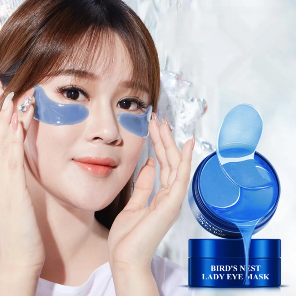 60Pcs Collagen Hyaluronic Acid Repair Eye Patches Remove Dark Circles Moisturizing Mask Crystal Gel Skin Care | Красота и здоровье