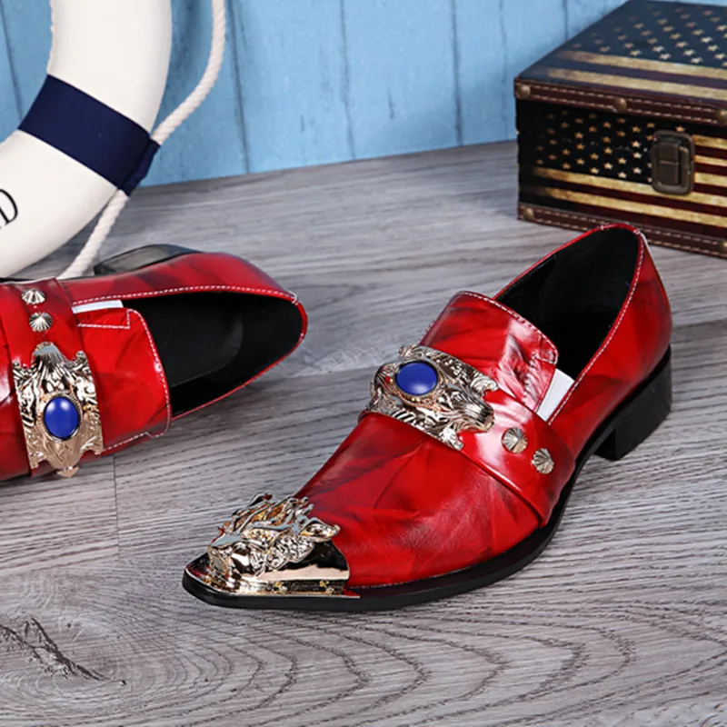 Mens Loafer Shoes Genuine Leather Luxury Handmade Formal Wedding club Party Original Design Vintage Retro Custom Casual | Обувь