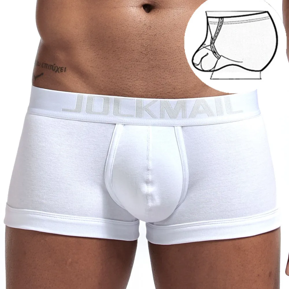 JOCKMAIL сексуальное мужское нижнее белье боксеры с карманом для пениса U-образные