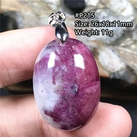 natural ruby zoisite tumbled necklace pendant jewelry for women man crystal green red reiki silver beads stone aaaaa