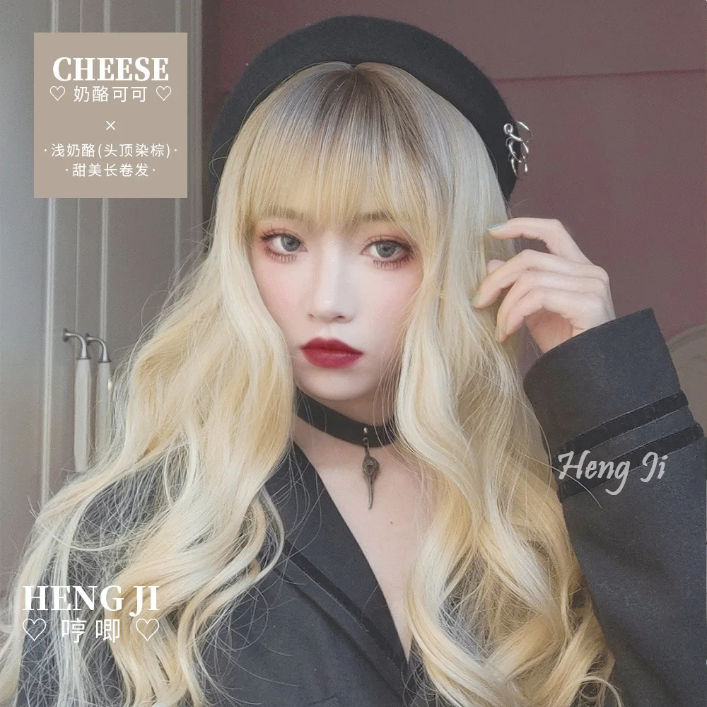 Женские длинные волосы золотистые кудрявые большая волна в европейском и