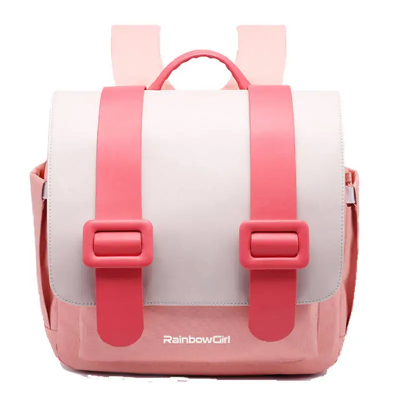 Водонепроницаемые ортопедические рюкзаки Randoseru для девочек, милый японский рюкзак ярких розовых цветов для учеников начальной школы