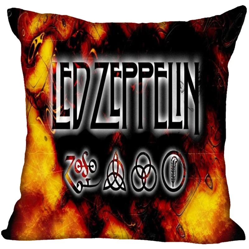 Новое поступление Led Zeppelin наволочка для спальни для дома или офиса, декоративные наволочки квадратная Подушка на молнии чехлы Сатиновые мягкие не выцветают