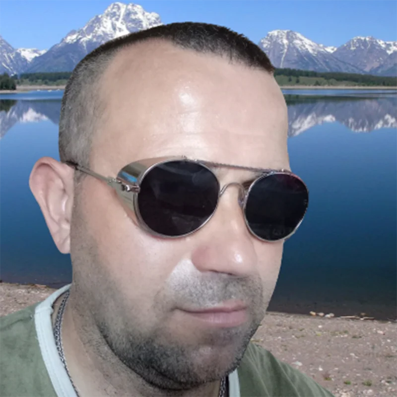 

Солнцезащитные очки в стиле ретро стимпанк для мужчин и женщин, брендовые дизайнерские винтажные готические солнечные очки в круглой метал...