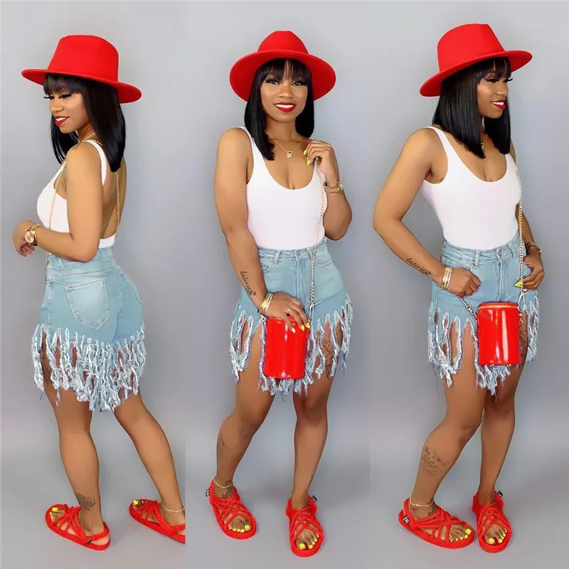 Шорты женские джинсовые с завышенной талией пикантные облегающие винтажные