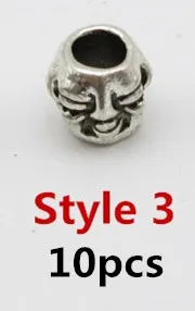 10pcs Style 3 10 шт./упак. металла различных 5 видов стилей, подвязанные лентой, с объемной волной для бороды, дредлоки, для увеличения объема, бусины кольца трубки Руна викингов для волос Средства для укладки волос - Цвет: 10pcs Style 3