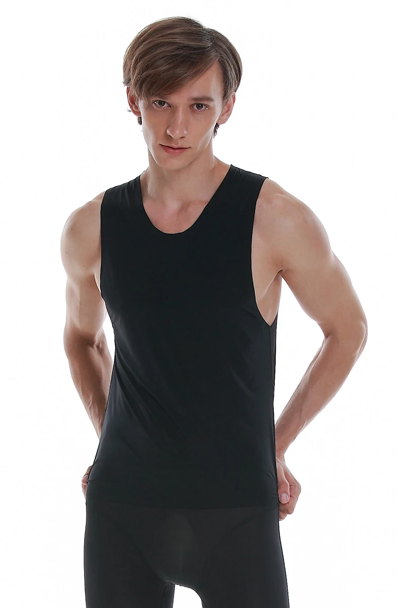 Мужской Ультратонкий жилет AsiaSkin из ледяного шелка с широким плечом без следов