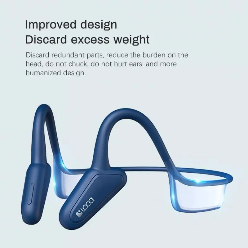 

Гарнитура с костной проводимостью Loca, Bluetooth-гарнитура второго поколения с воздушной проводимостью, легкие наушники с шумоподавлением и HD-вы...