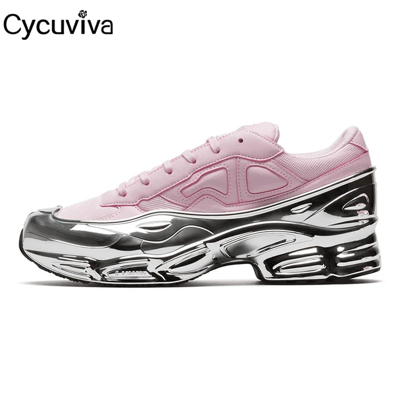 Женские кроссовки из сетчатого материала на толстой платформе шнуровке