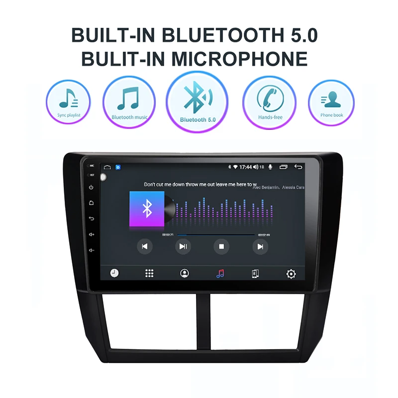 Автомагнитола Funrover 2.5D + IPS Android 9 0 мультимедийный плеер с GPS для Subaru Forester 2008 2012 2din