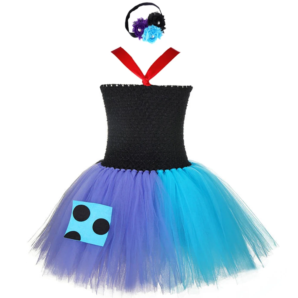Nightmare Christmas Sally Tutu Dress with Flower Headband Girls Halloween Costume for Kids Tulle Carnival Party Dresses 1-14Y | Детская