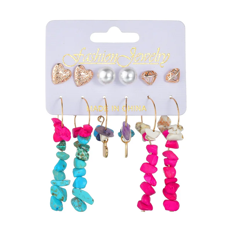 Модный символ бесконечности серьги-капли Набор Новый природа горный хрусталь