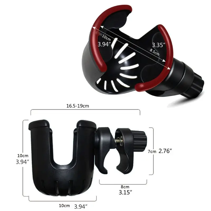 

Universal Stroller Cup Holder Bottle Rack Fit Pushchair Prams Crib Bicycle Buggy