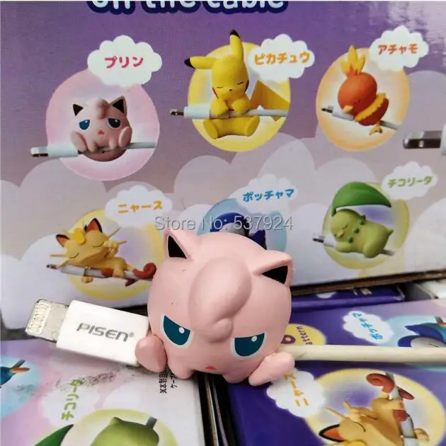 Новинка 60 шт. протектор Pik Pip Meo Chi Cle кабельного зажима 5 см фигурка из ПВХ|Игровые