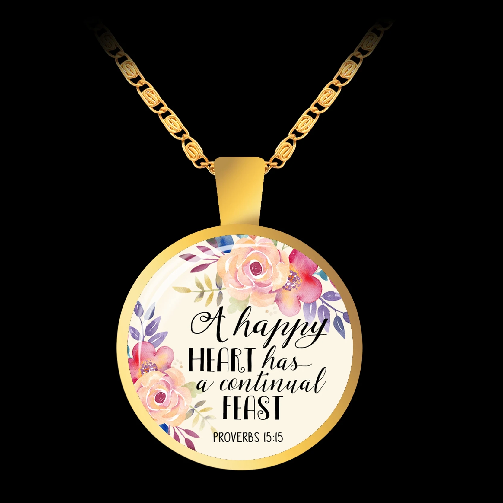 Библия сюжет всегда радость вдохновляющие цитаты подвеска ожерелье золотой цвет
