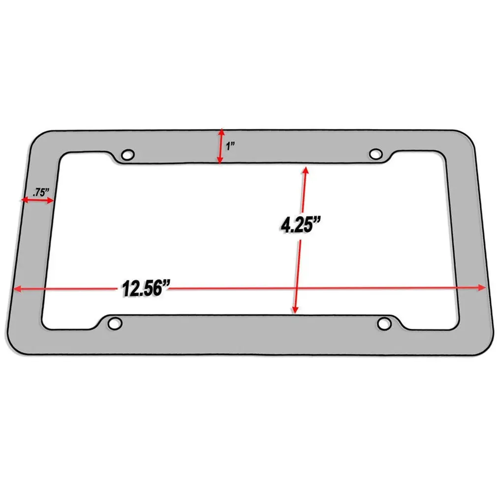 

2PcsUniversal License Plate Frame Carbon Fiber Plastic License Plate Frame Bracket With Standard Screw Kits Hot Sell Dropship