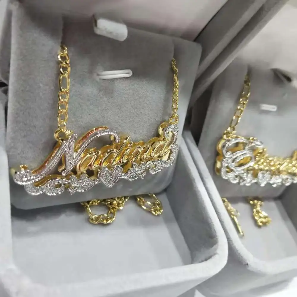 3D ожерелье в стиле хип хоп ожерелья на заказ двухцветное с именем