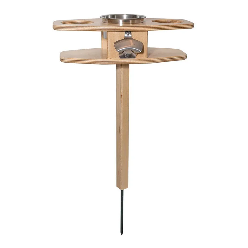 

Hot Outdoor Folding Insert The Ground Wooden Wine Rack Simple Removable Wooden Beers Rack for Travel Portable Tool FQ-ing
