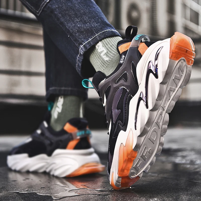 

2021 New Men Casual Shoes Sneakers Comfortable Breathable Outdoor Leisure Footwear Trendy Style