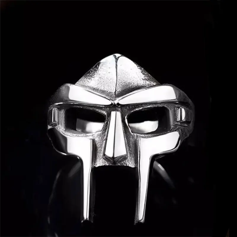 

Silver Color Spartan Mask Ring for Men Punk Hip Hop Party Jewelry