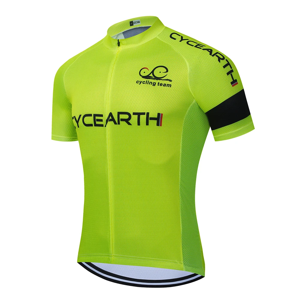 

2021 новая команда летняя велосипедная рубашка мужская велосипедная Джерси CYCEARTH с коротким рукавом спортивная одежда Maillot Ciclismo MTB дышащая оде...