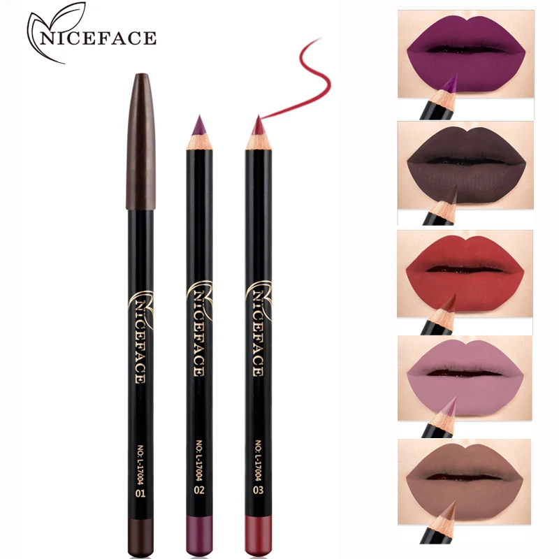 NICEFACE Макияж для губ брендовый карандаш 1 шт. долговечные дешевые Пигменты Красный
