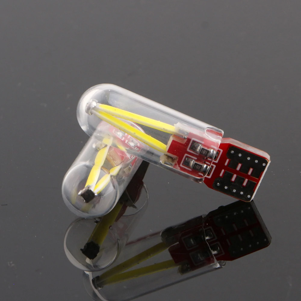 YM E-Bright 50 шт. T10 COB 14 SMD 194 168 W5W 12V Автомобильные светодиодные лампы для интерьера стеклянные автомобильные лампы Белый Синий Красный ледяной синий зеленый янтарь