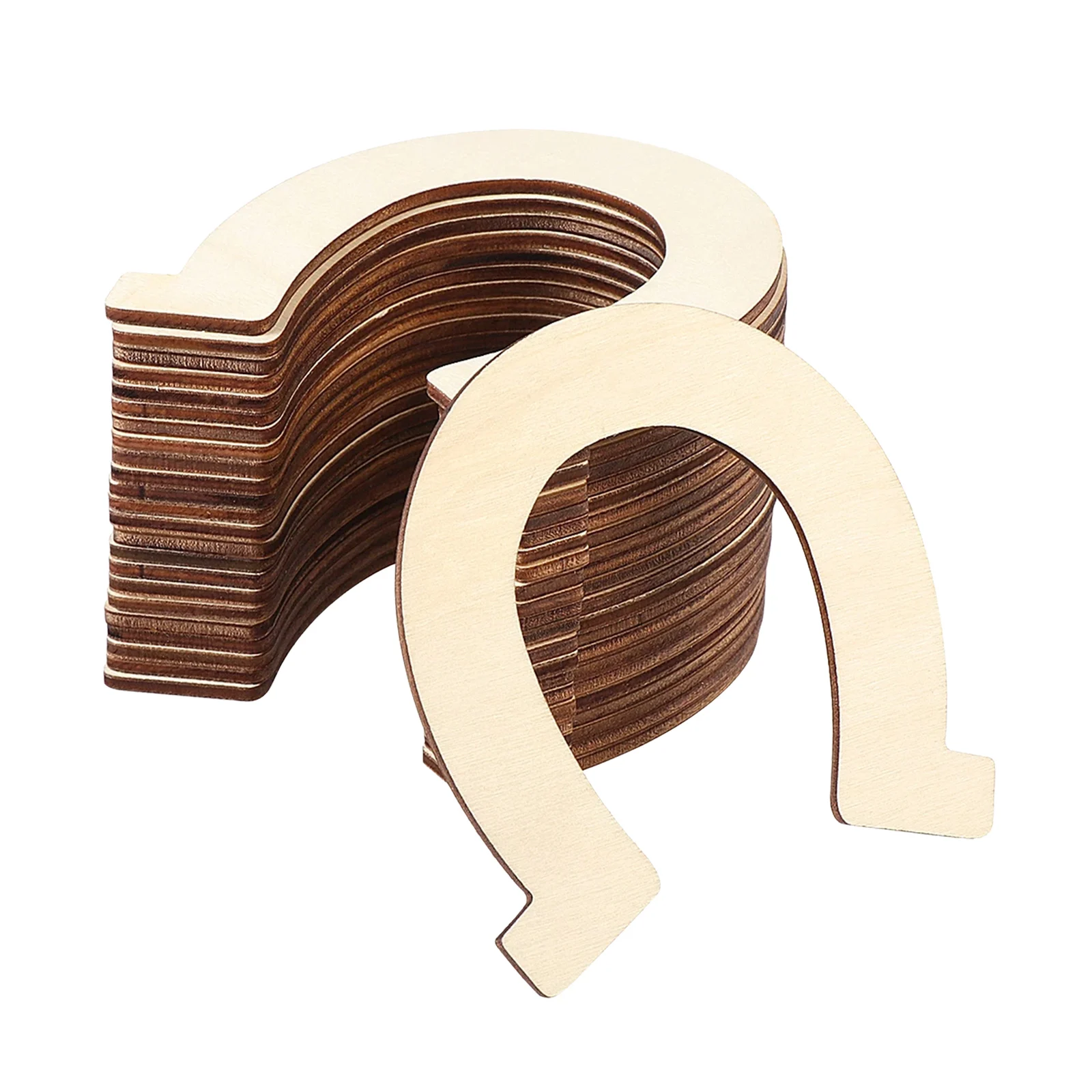 Wooden Slices Horse Shoes Shape Unfinished Wood Pieces for Birthday Decor | Дом и сад