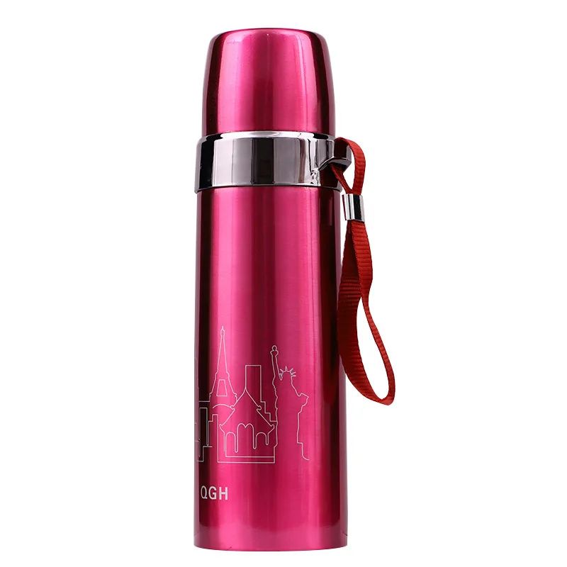 

Stainless Steel Bullet Head Wide Edge Thermal Insulation Cup Business Portable Large Capacity Water Cup Water Bottles