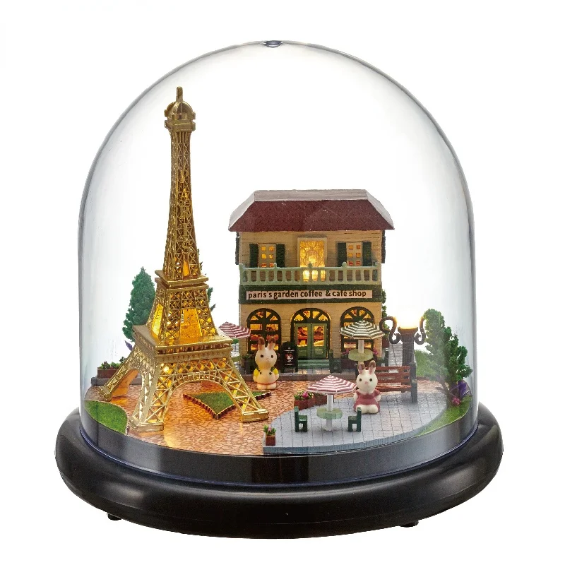 

DIY Doll House Wooden Doll Houses Miniature dollhouse Furniture Kit Toys for children Gift Romantic Paris doll houses B018