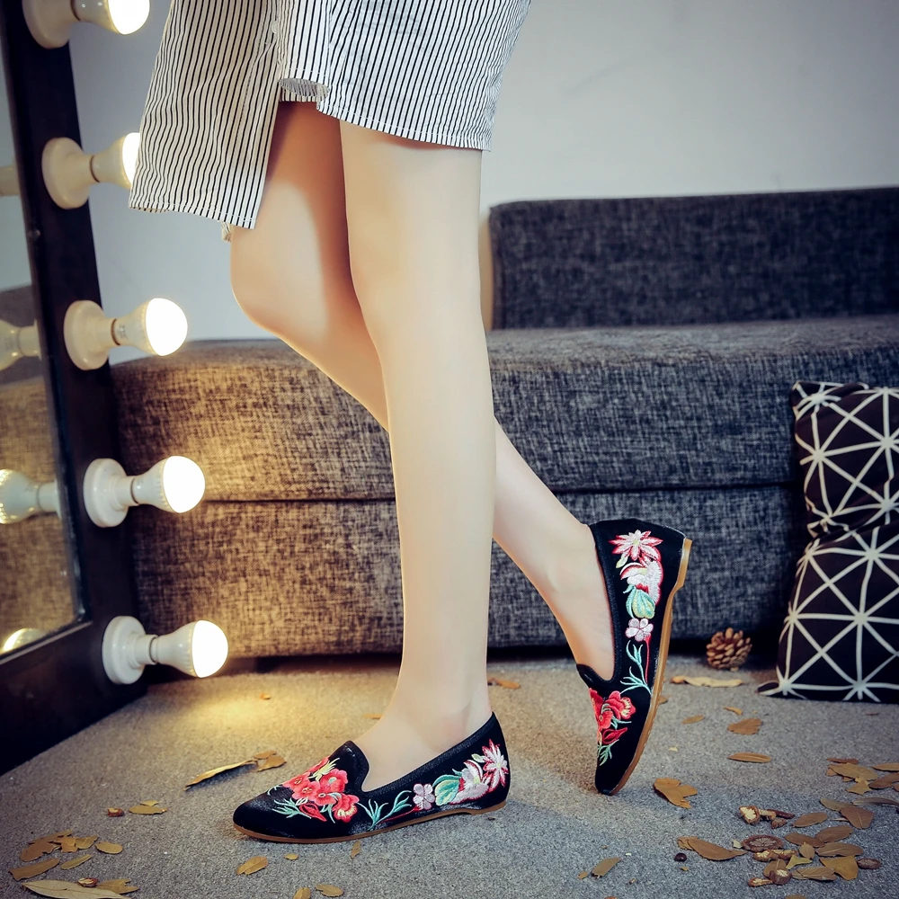 Veowalk/Женская обувь на плоской подошве в китайском стиле Удобные летние женские