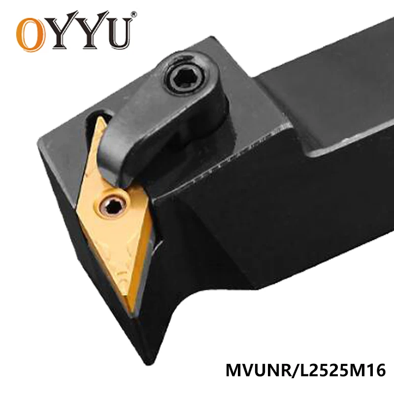 

OYYU MVUNR MVUNL MVUNR2525M16 MVUNL2525M16 Turning Tool Holder Carbide Inserts VNMG160404-MA UE6020 Lathe Cutter Tools