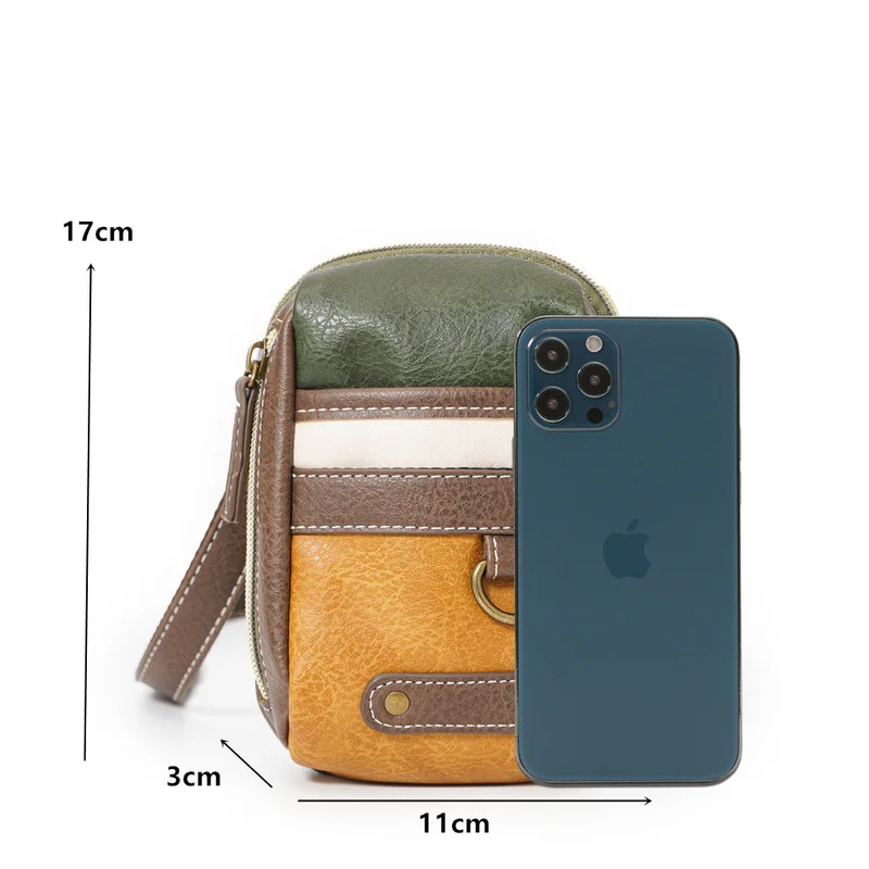 

Small Shoulder Bag Men's Leather Crossbody Bags Vintage Casual Messenger Bag Sports Satchel Bags Outdoor Waist Pack Fanny Packs