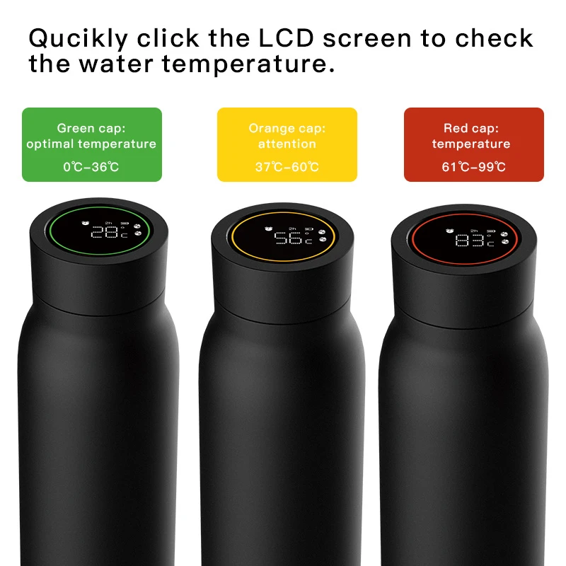 Tuya Smart Digital Thermos Touch LCD Display Temperature Stainless Steel Creative Thermoses Insulation And Cold Preservation | Электроника