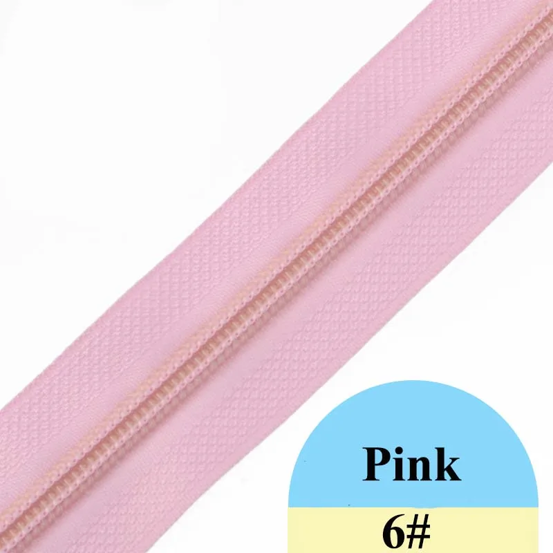Pink Meetee 5# разъемная застежка-молния 5/10 метров застежка-молния нейлона+ тянуть ползунки для домашнего текстиля багаж для одежды сумки Стёганое одеяло чехол на молнии Швейные аксессуары AP672 - Цвет: Pink
