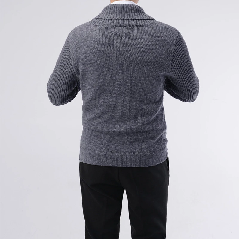 2019 Autumn New Wool Men Sweater Cardigans Winter Business Male Jacket Coat Shawl-Collar Raglan Sleeves Brand MuLS |