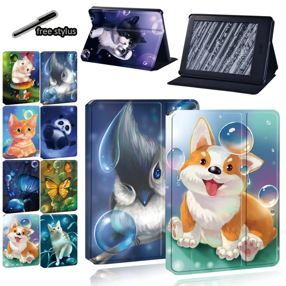 

Tablet Case for Amazon Kindle Paperwhite 4/2/3/1/ Amazon Kindle 8th Gen/Kindle 10th Gen + Free Stylus